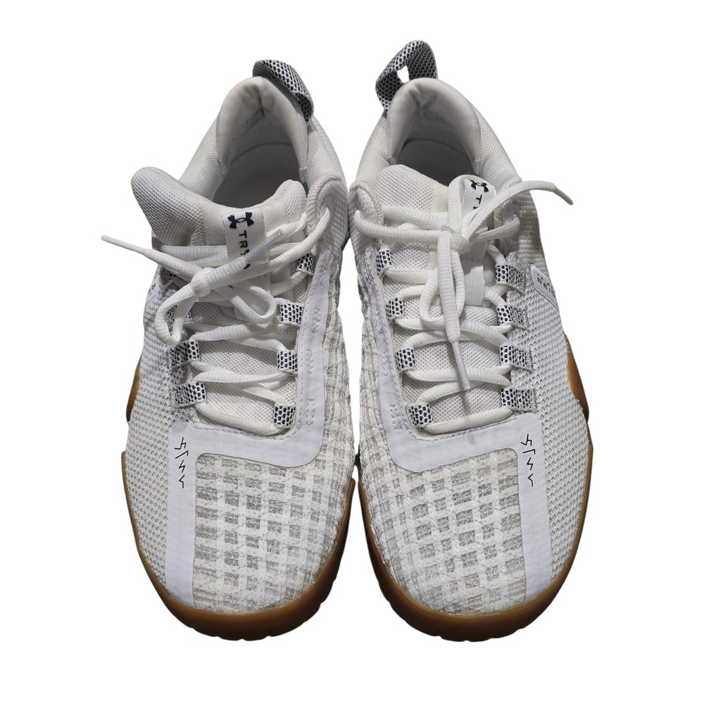 Under Armour Project Rock Sneakers Women 8.5 White Athletic Gymcore Training - Picture 5 of 6